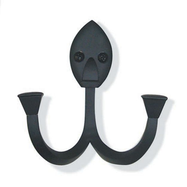 Picture of SAXON DOUBLE HOOK WALL MOUNT WSCREWS BLACK