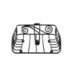 Picture of Scroll Napkin Holder Weighted BK
