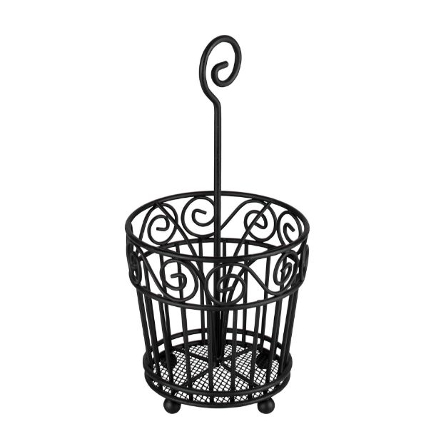 Picture of Scroll Caddy Silverware BK