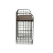 Picture of Vintage Living Storage Bin & Shelf Wood IG/Aged GY