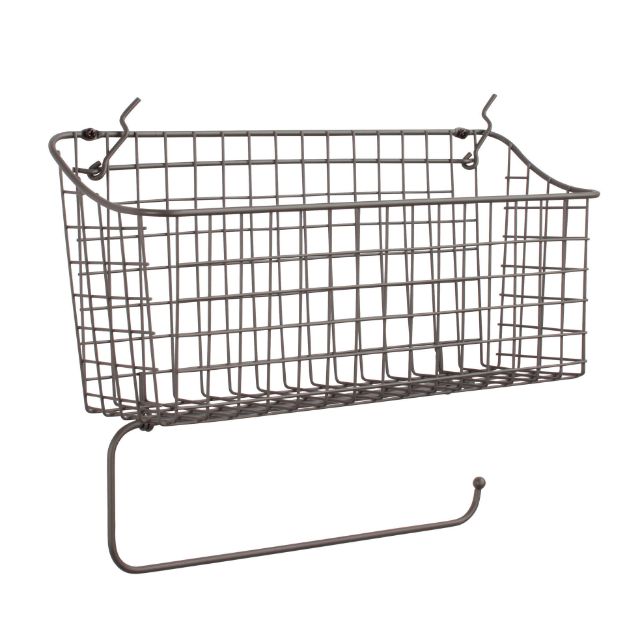 Picture of Pegboard Storage Basket With Paper Towel Holder IG